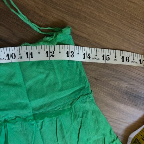Chaudry Green Ombre Tiered Crinkle Boho Festival Peasant India Skirt NWT XS - Picture 4 of 5